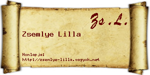 Zsemlye Lilla névjegykártya